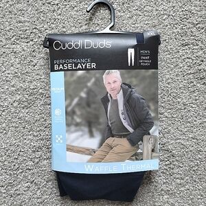 NWT 2XL Cuddl Duds Baselayer Waffle Thermal Knit Navy Blue Active Pants NEW